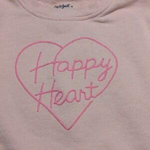 Cat & Jack Toddler Girl Pink "Happy Heart" Sweatshirt 3T